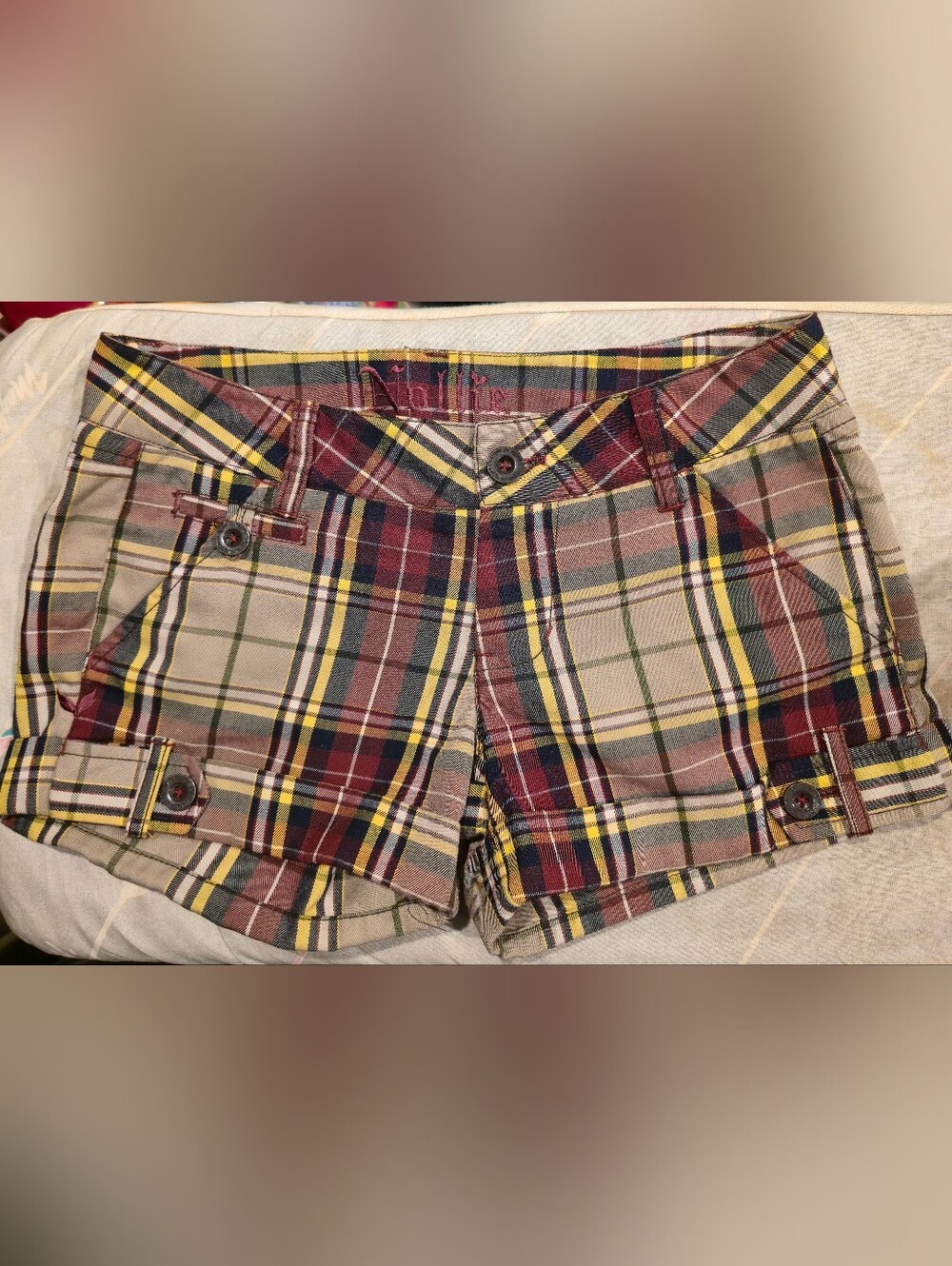 PacSun Nollie High Waisted Plaid Shorts